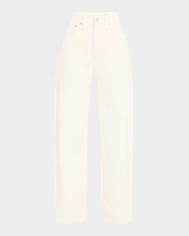 Logan Mid-Rise Wide-Leg Textured Jeans